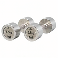 Stainless Steel Rotating Logo Dumbbells