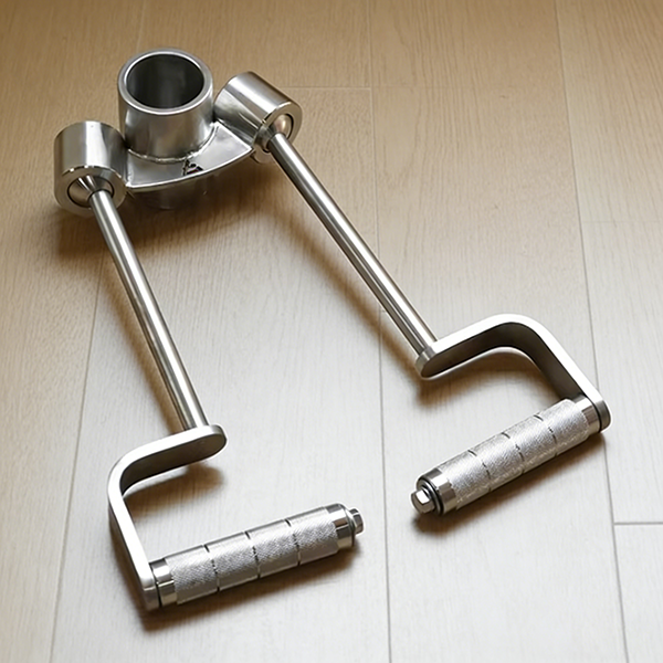 Stainless Steel Multi-Angle Row Handle – Heavy Duty Cable Attachment for Back Training