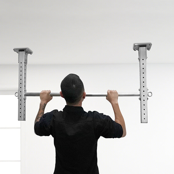 Stainless Steel Ceiling Mounted Pull Up Bar – Heavy Duty Overhead Chin-Up Bar for Home Gym Strength Training