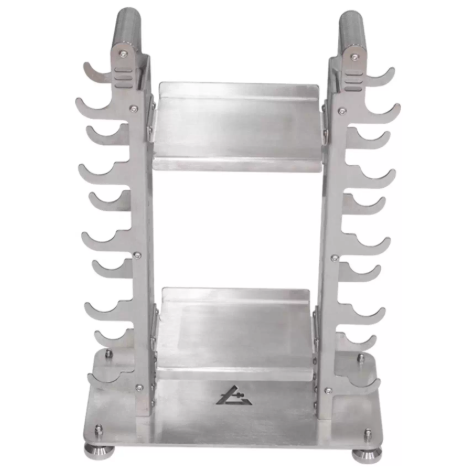 Premium Stainless Steel Adjustable Dumbbell Rack – Multi-Function Gym Storage Solution