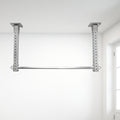 Stainless Steel Ceiling Mounted Pull Up Bar – Heavy Duty Overhead Chin-Up Bar for Home Gym Strength Training