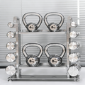 Premium Stainless Steel Adjustable Dumbbell Rack – Multi-Function Gym Storage Solution