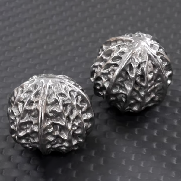 Stainless Steel Walnut Fitness Balls – Hand Grip Strength Training Balls