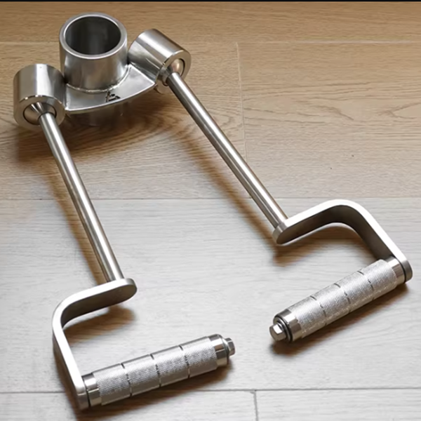 Stainless Steel Multi-Angle Row Handle – Heavy Duty Cable Attachment for Back Training
