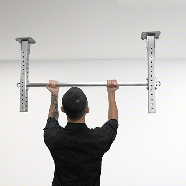 Stainless Steel Ceiling Mounted Pull Up Bar – Heavy Duty Overhead Chin-Up Bar for Home Gym Strength Training