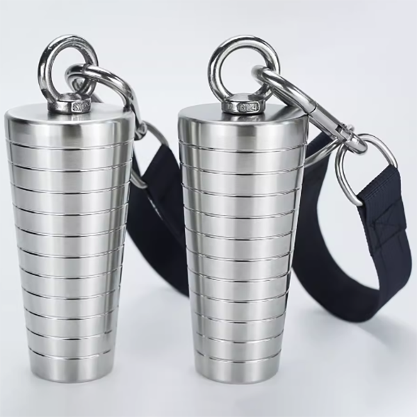 Stainless Steel Conical Finger Grip Handle for Strength & Grip Training