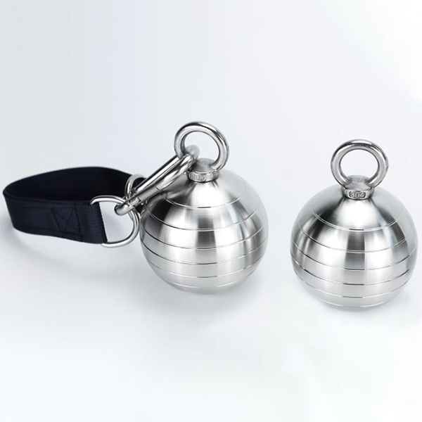 Stainless Steel Spherical Grip Handle for Grip & Forearm Strength Training