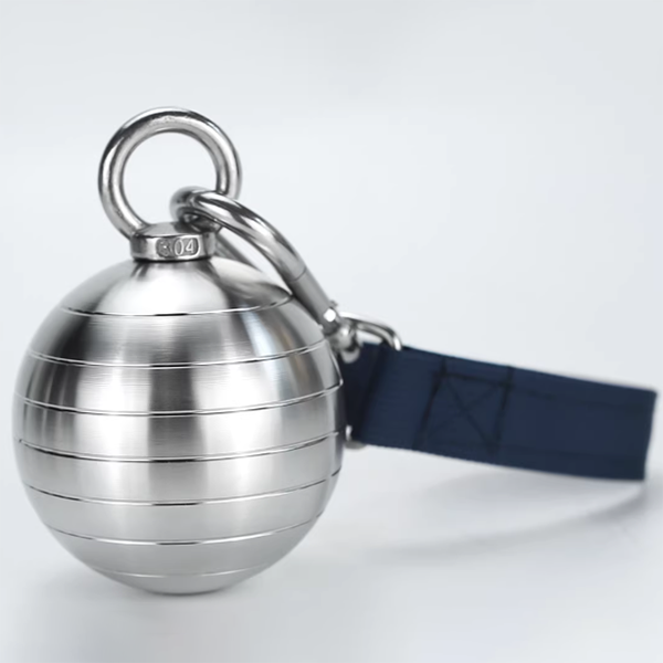 Stainless Steel Spherical Grip Handle for Grip & Forearm Strength Training