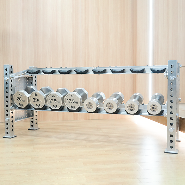 Stainless Steel Adjustable Dumbbell Rack Multi-Level Storage Stand for Home Gym