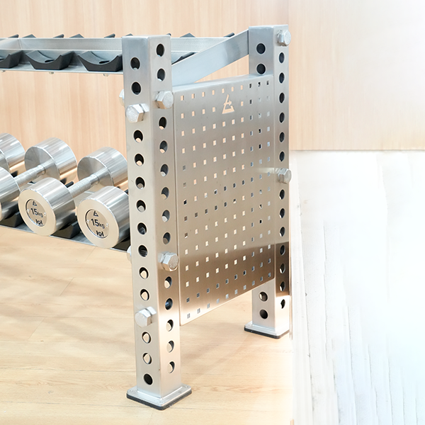 Stainless Steel Adjustable Dumbbell Rack Multi-Level Storage Stand for Home Gym