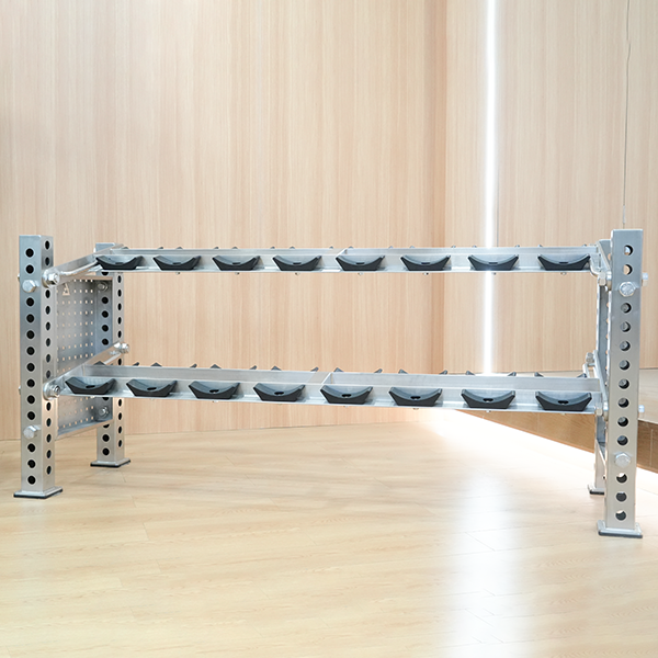 Stainless Steel Adjustable Dumbbell Rack Multi-Level Storage Stand for Home Gym