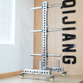 Stainless Steel Mobile Weight Plate & Barbell Storage Rack with Wheels Heavy-Duty Organizer