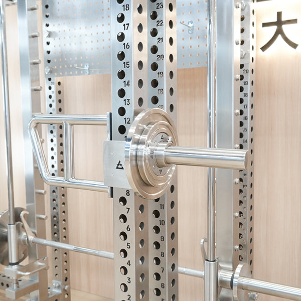 Stainless Steel Squat Rack with Hip Thrust Attachment Multi-Functional Glute Training Station