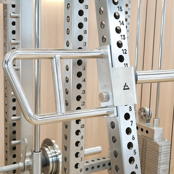 Stainless Steel Squat Rack with Hip Thrust Attachment Multi-Functional Glute Training Station
