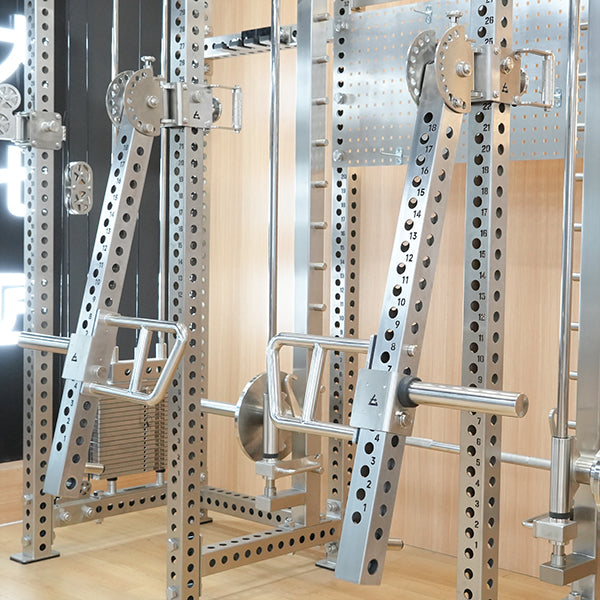 Stainless Steel Squat Rack with Hip Thrust Attachment Multi-Functional Glute Training Station