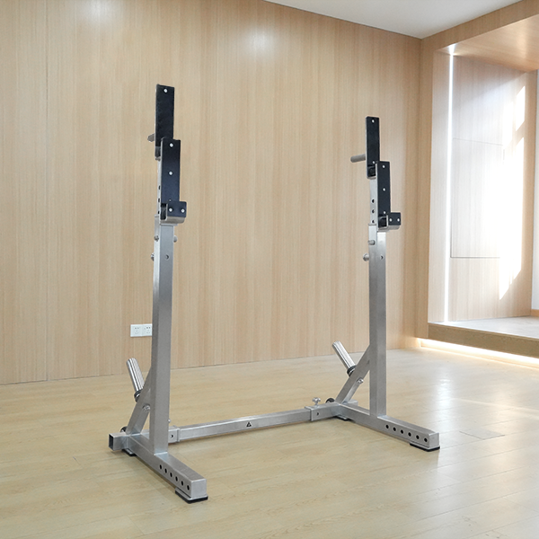 Stainless Steel Adjustable Simple Squat Rack Portable Barbell Stand