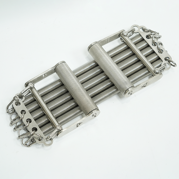 Stainless Steel Spring Chest Expander Resistance Trainer for Home Gym Strength Workout