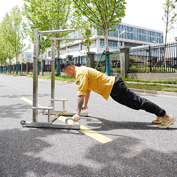 Stainless Steel Multi-Functional Parallel Bars Dip Station
