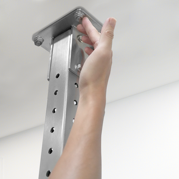 Stainless Steel Ceiling Mounted Pull Up Bar – Heavy Duty Overhead Chin-Up Bar for Home Gym Strength Training