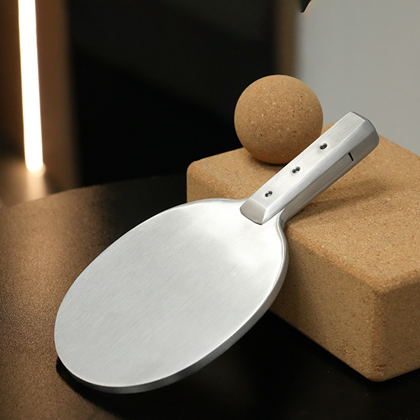 Stainless Steel Ping Pong Paddle – Durable Table Tennis Racket for Outdoor & Training Use