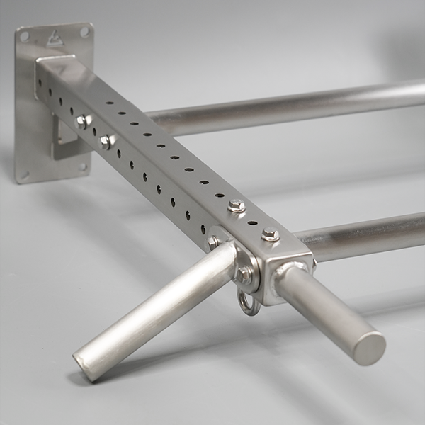 Stainless Steel Wall Mounted Pull Up Bar – Multi-Grip Adjustable Chin-Up Bar for Home Gym Strength Training