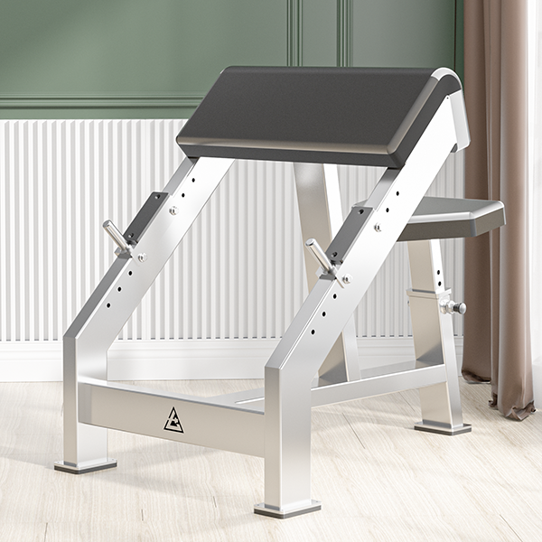 Stainless Steel Preacher Curl Bench – Commercial Biceps Training Chair for Arm Workout