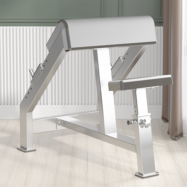 Stainless Steel Preacher Curl Bench – Commercial Biceps Training Chair for Arm Workout