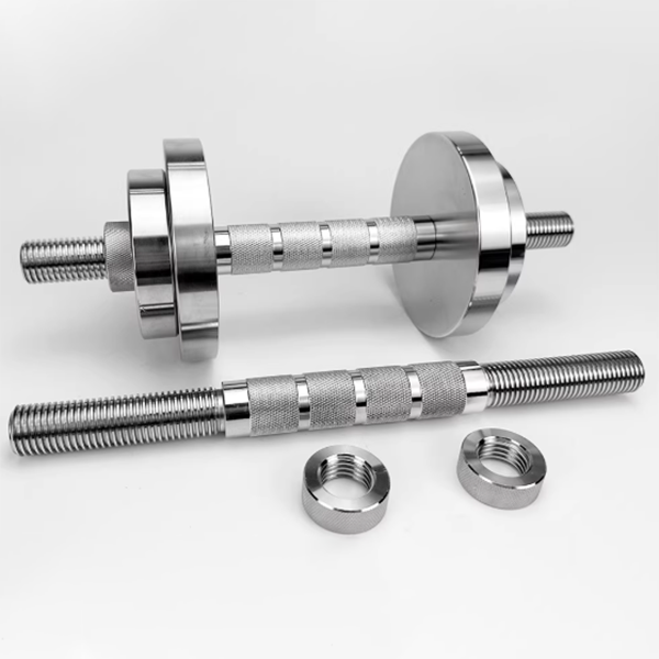 Stainless Steel Dumbbell Handle Set – Heavy Duty Olympic Weight Bar Handles