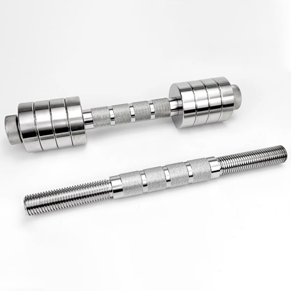 Stainless Steel Dumbbell Handle Set – Heavy Duty Olympic Weight Bar Handles