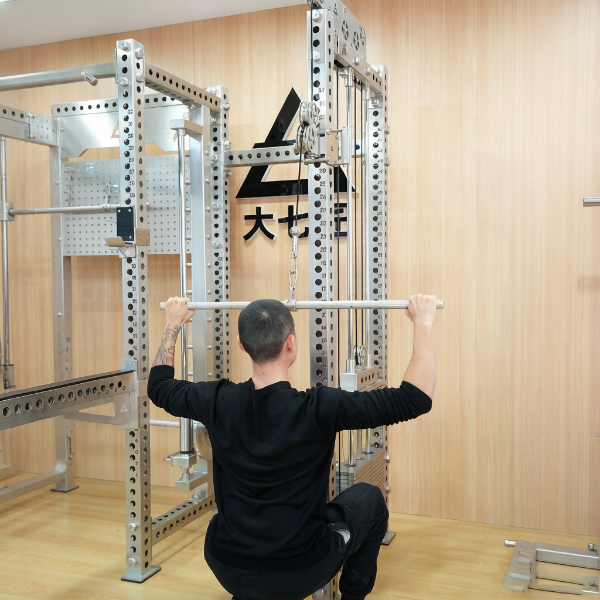 Stainless Steel Lat Pulldown Bar Cable Attachment – Heavy Duty Back Training Handle for Gym & Home Gym