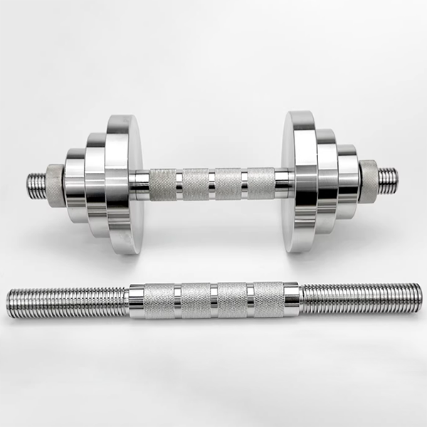 Stainless Steel Dumbbell Handle Set – Heavy Duty Olympic Weight Bar Handles