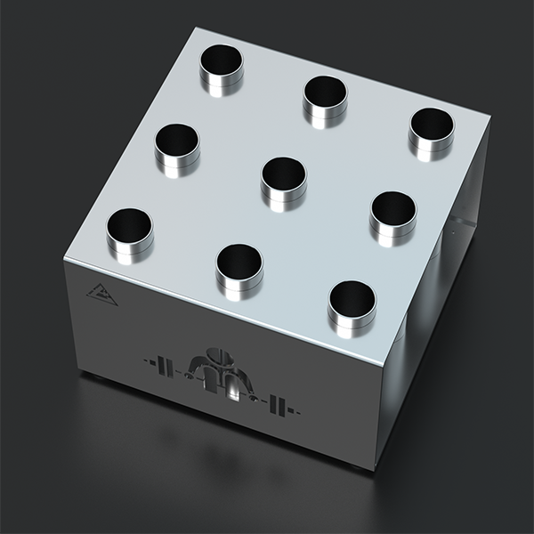 Premium Stainless Steel 9-Hole Barbell Holder Rack | Vertical Bar Storage for Gym