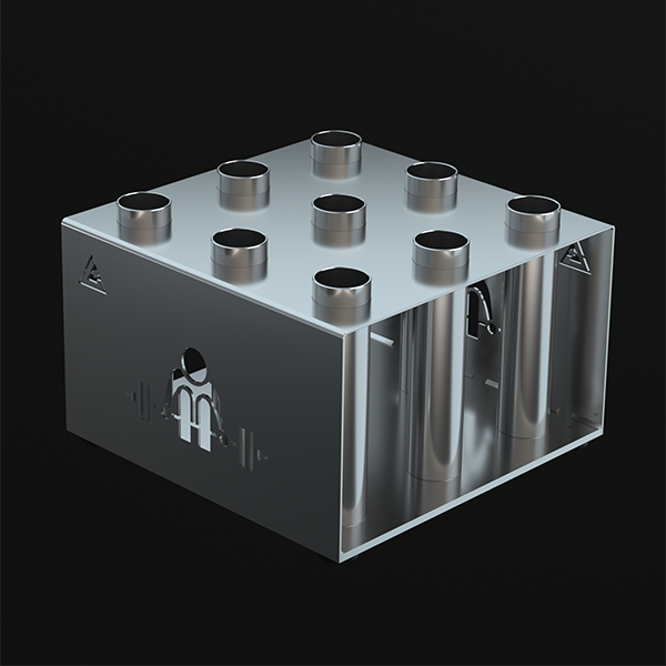 Premium Stainless Steel 9-Hole Barbell Holder Rack | Vertical Bar Storage for Gym