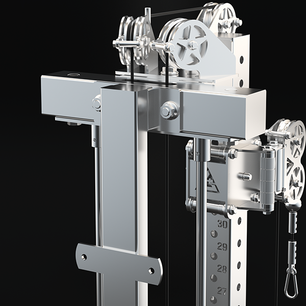 Stainless Steel Wall-Mounted Dual Cable Crossover Machine / Functional Trainer
