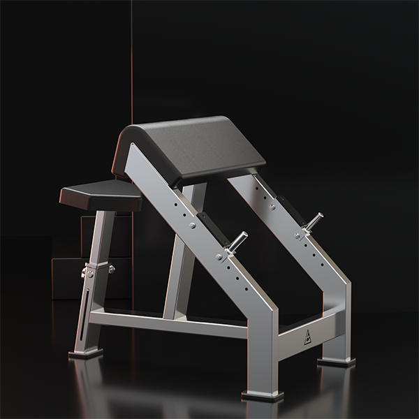 Stainless Steel Preacher Curl Bench – Commercial Biceps Training Chair for Arm Workout